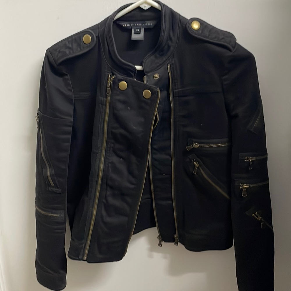 jacket, golden zippers, Marc by Marc Jacobs XS